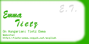 emma tietz business card